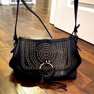 See by Chloe black crossbody bag with gold studs